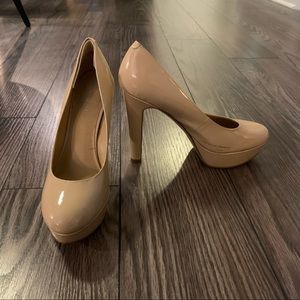 Nine West Patent Leather Pumps - Nude, 6.5